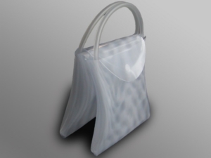Bag with double pocket in hf welded PVC