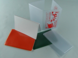 Cards and badges holders in hf welded PVC
