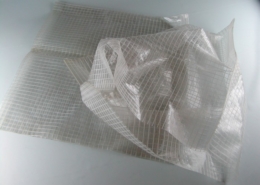 Reinforced bag in netted hf welded PVC