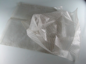 Reinforced bag in netted hf welded PVC